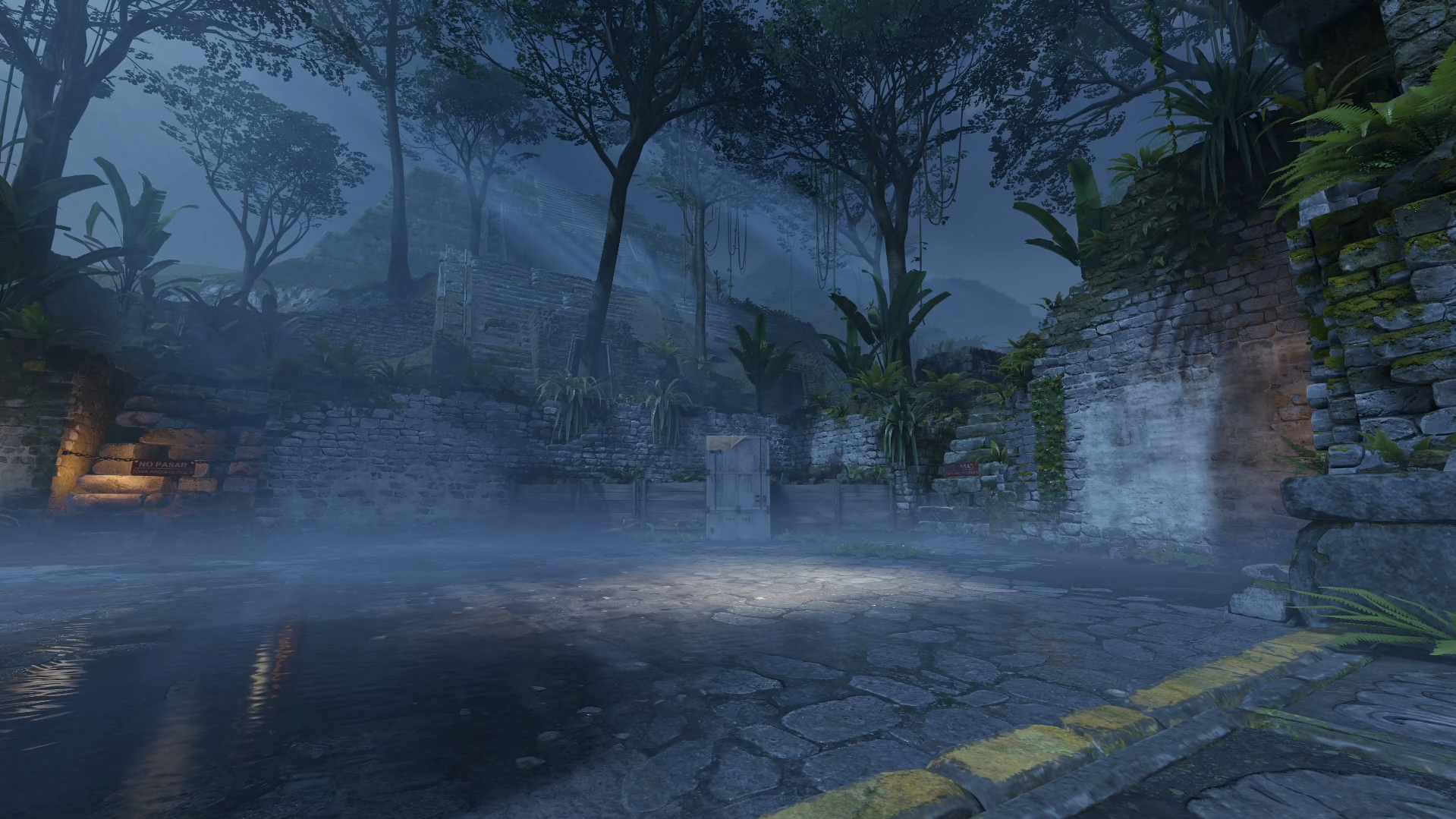 Jungle ruins background